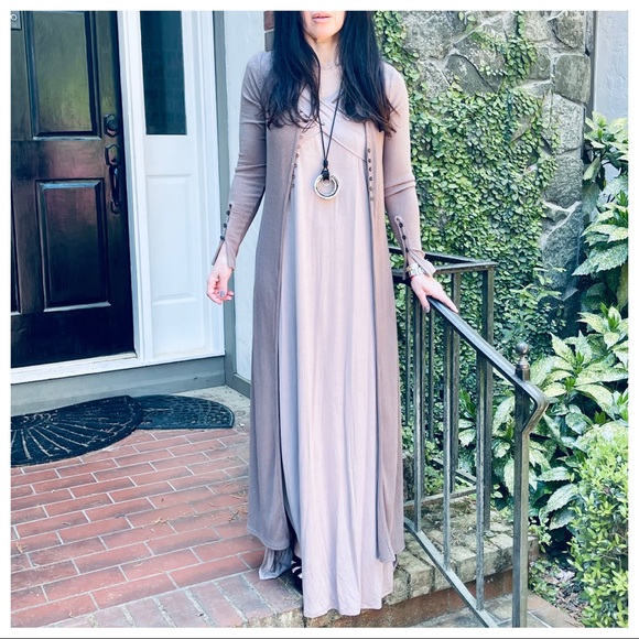 Chic Mocha  long knit duster - Picture 2 of 4